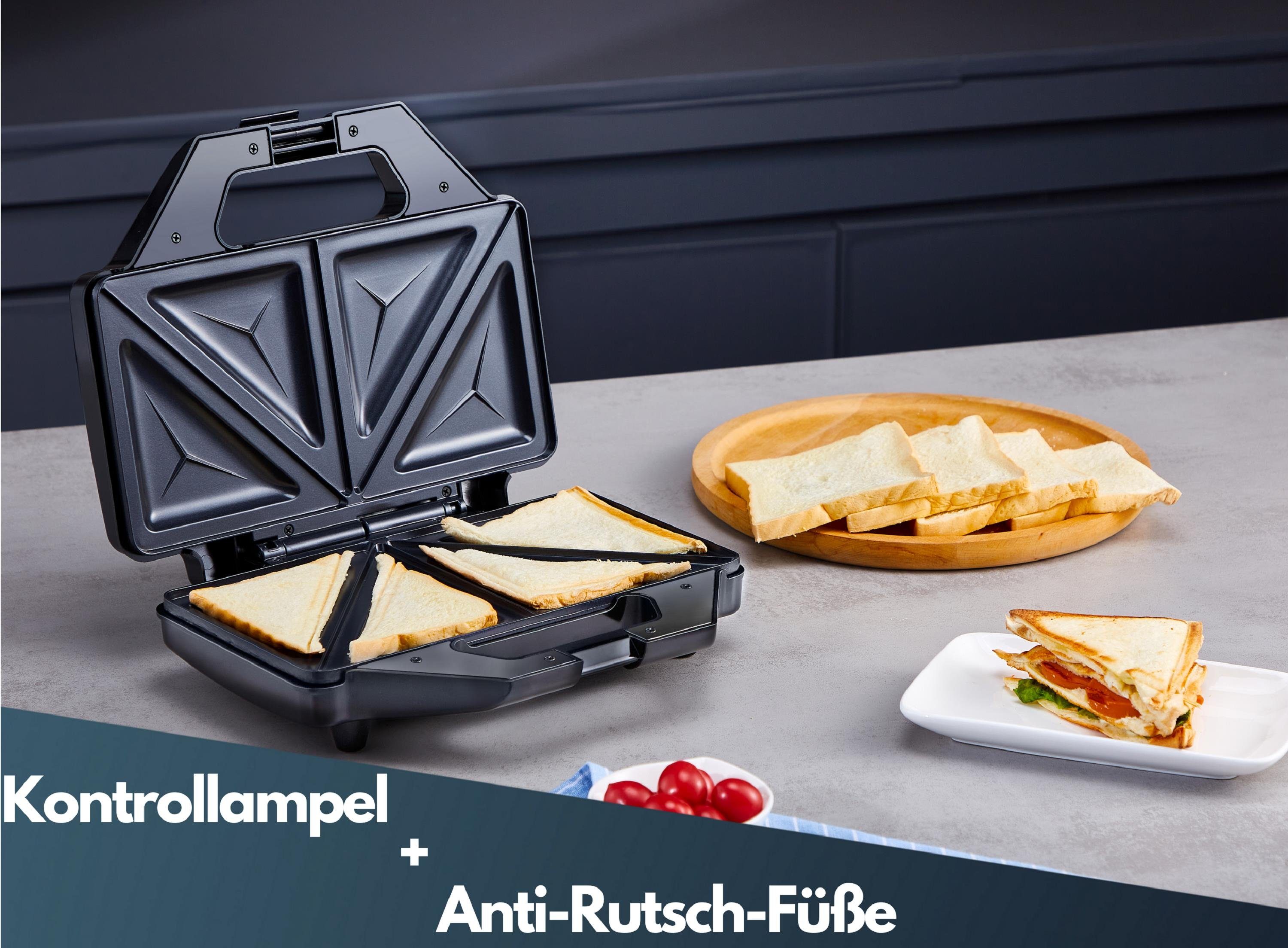 STEINBORG 2-in-1-Sandwichmaker SB-2110, Cool-Touch-Gehäuse, Anti-Haftbeschichtung