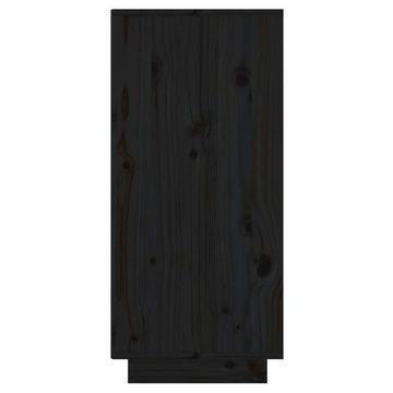 vidaXL Sideboard Sideboard Schwarz 60x34x75 cm Massivholz Kiefer (1 St)