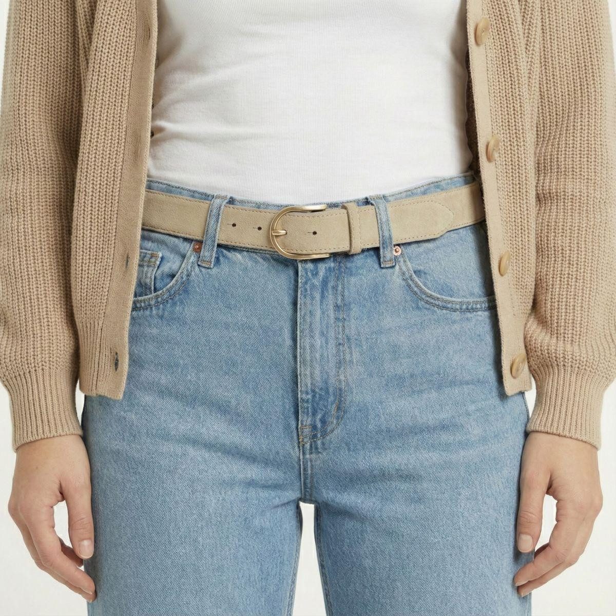 BELTINGER Ledergürtel Damen-Gürtel aus Veloursleder 3,0 cm - Velour-Ledergürtel für Damen 30 (1-St)