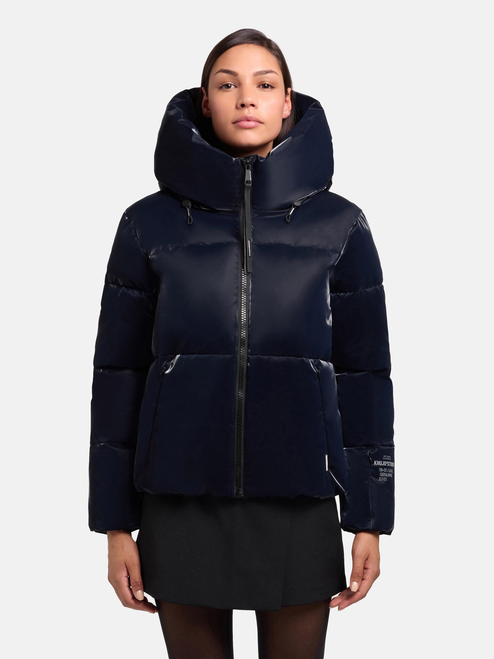 khujo Steppjacke Audrey Shiny Schimmernde Damen Winterjacke mit Kapuze günstig online kaufen
