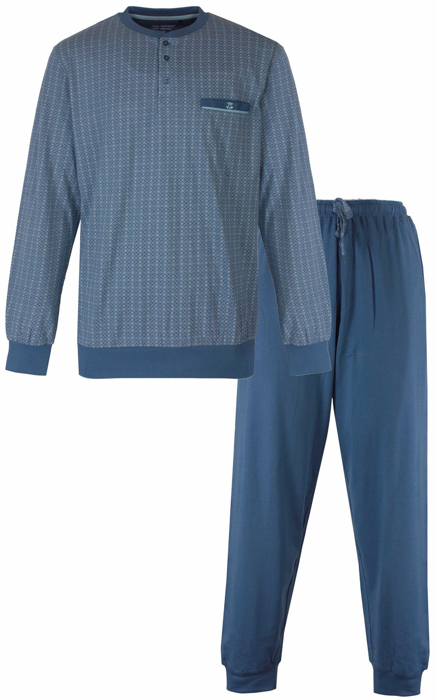 Paul Hopkins Schlafanzug Herren Pyjama lang günstig online kaufen
