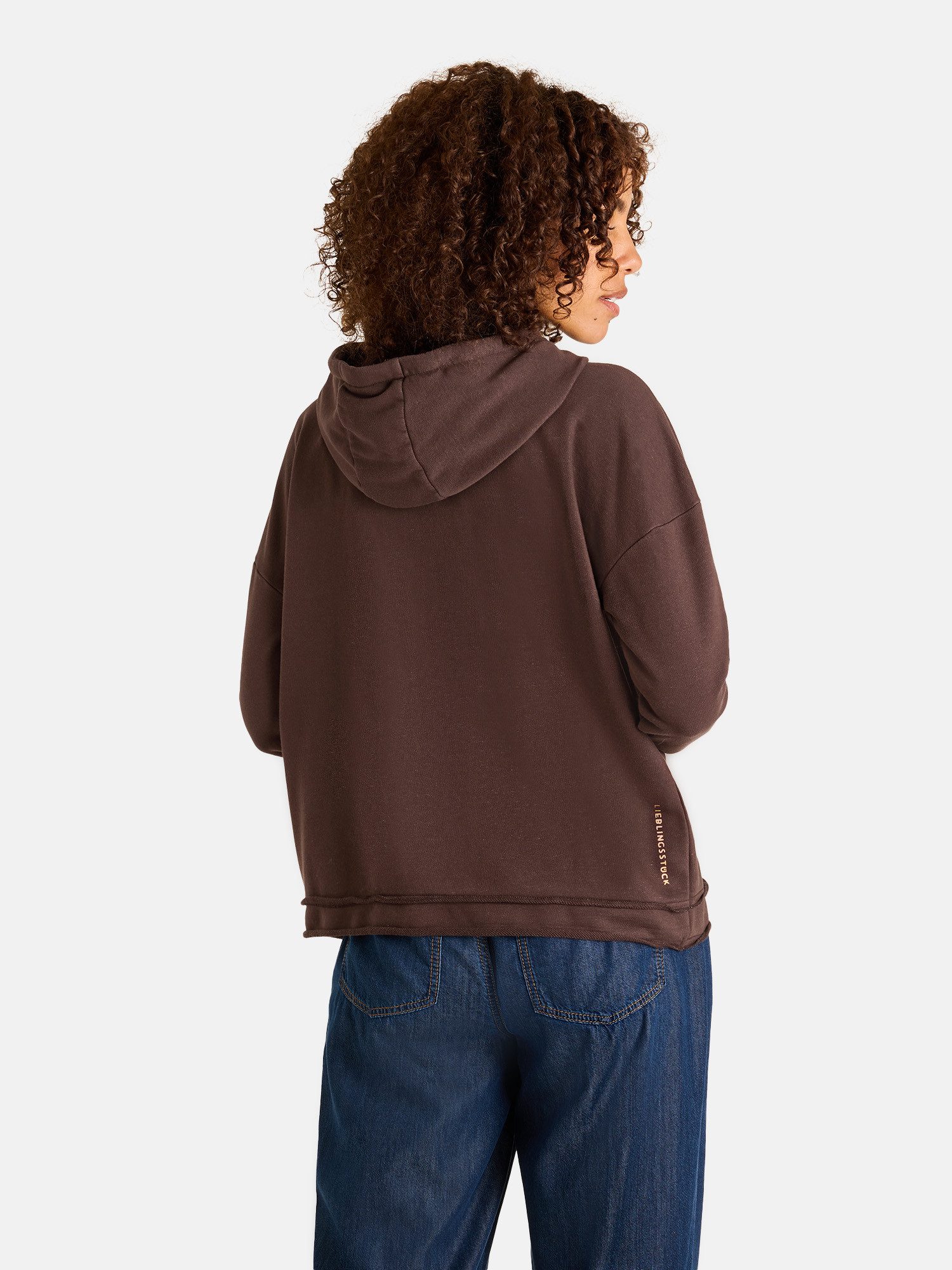 Lieblingsstück Kapuzensweatshirt RixaL aus Baumwollmix, mit Kordel aus Spitze