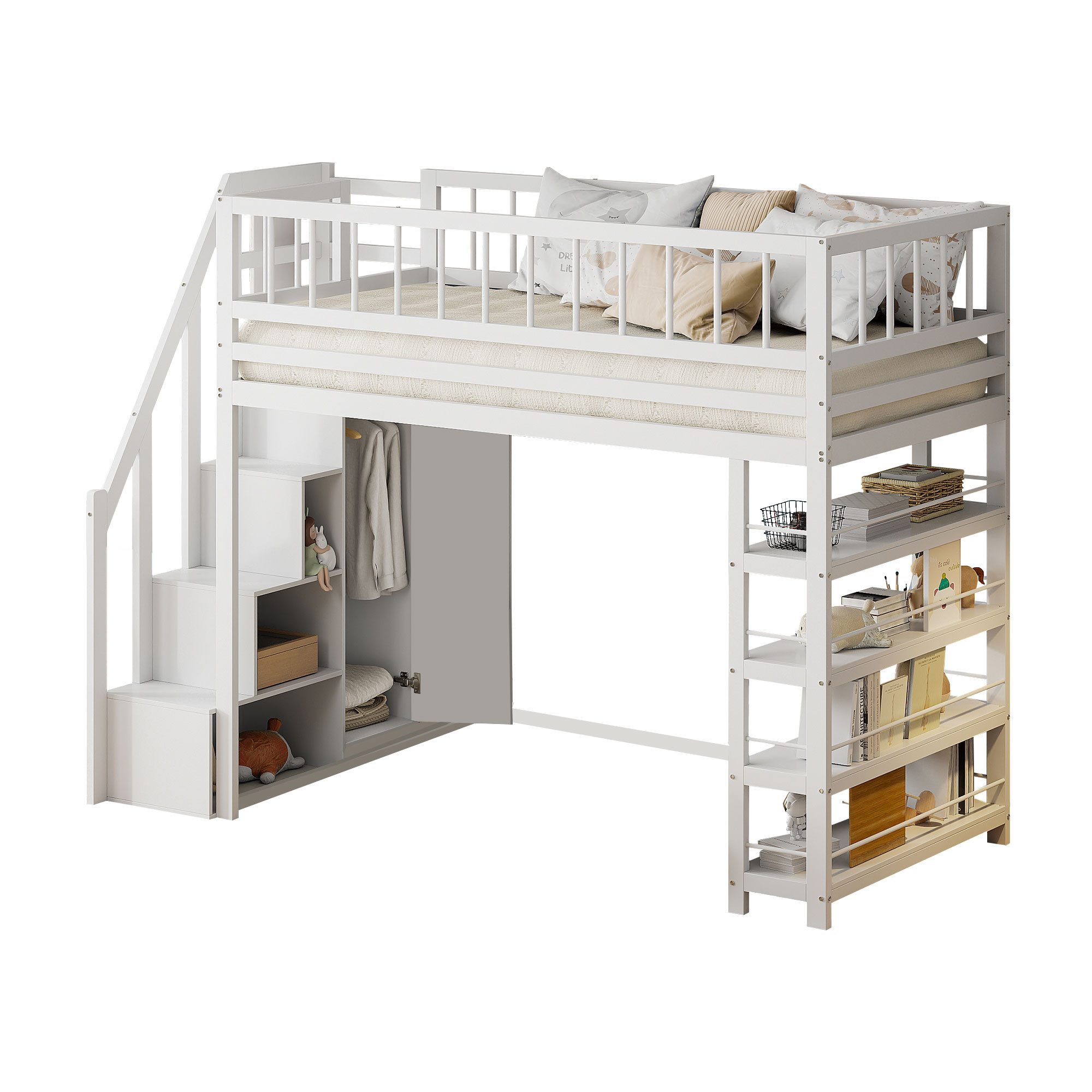 HAUSS SPOLE Hochbett 90x200 mit Kleiderschrank, günstig online kaufen