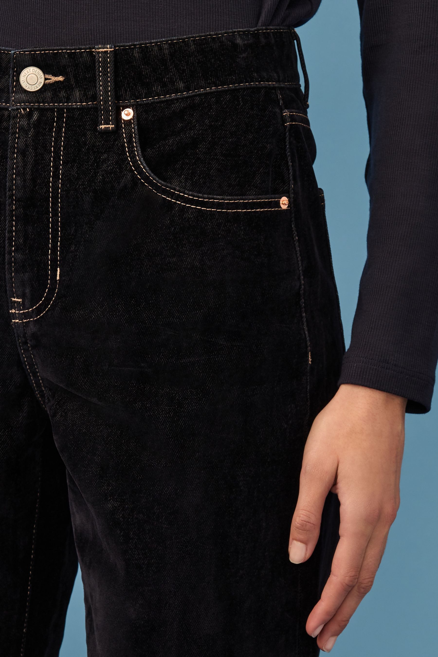 Next Straight-Jeans Steife Straight Fit Jeans (1-tlg)
