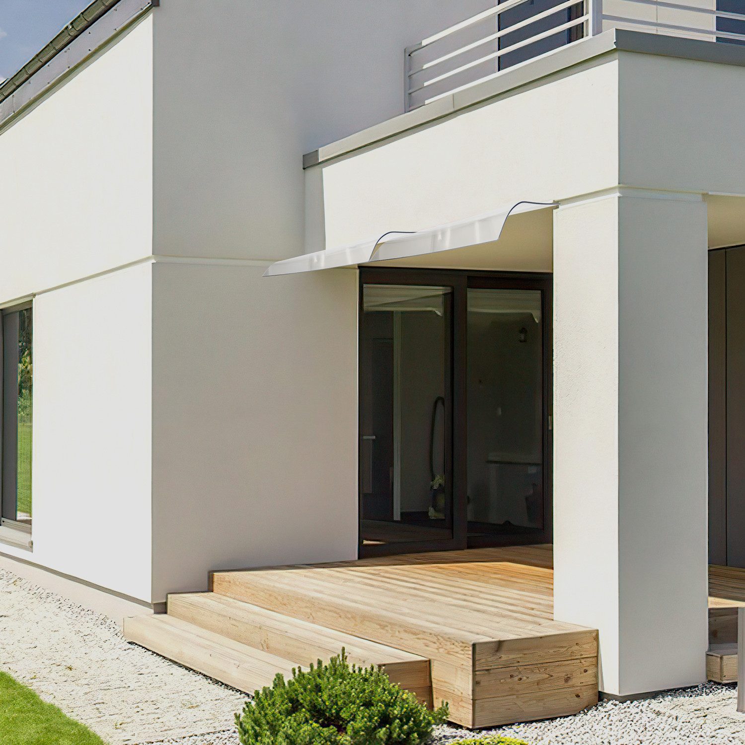 Clanmacy Vordach Vordach für Haustür 40x80cm, Feste Oberfläche Installation