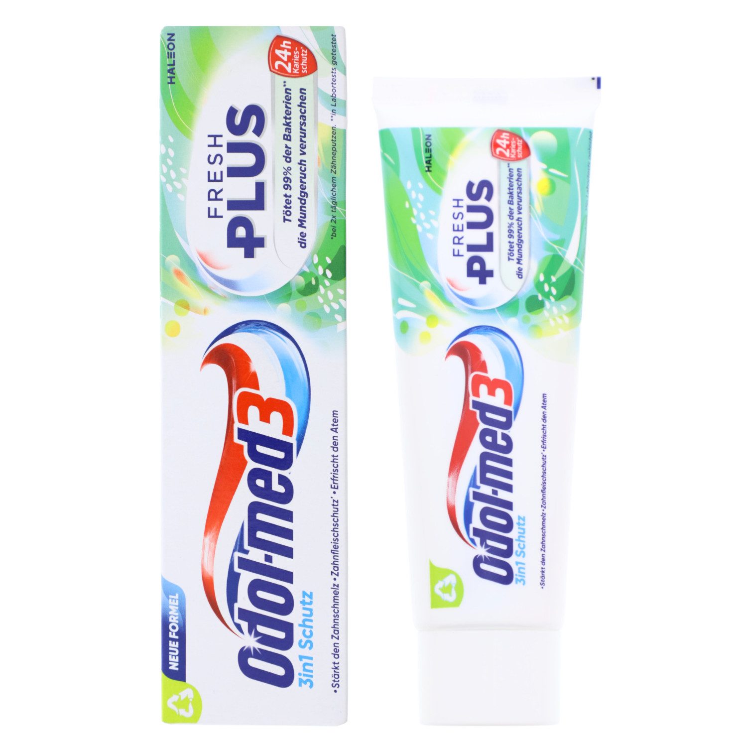 Odol Zahnpasta Odol-med3 Fresh Plus Zahnpasta Zahncreme 75ml 3in1 Schutz Minzig