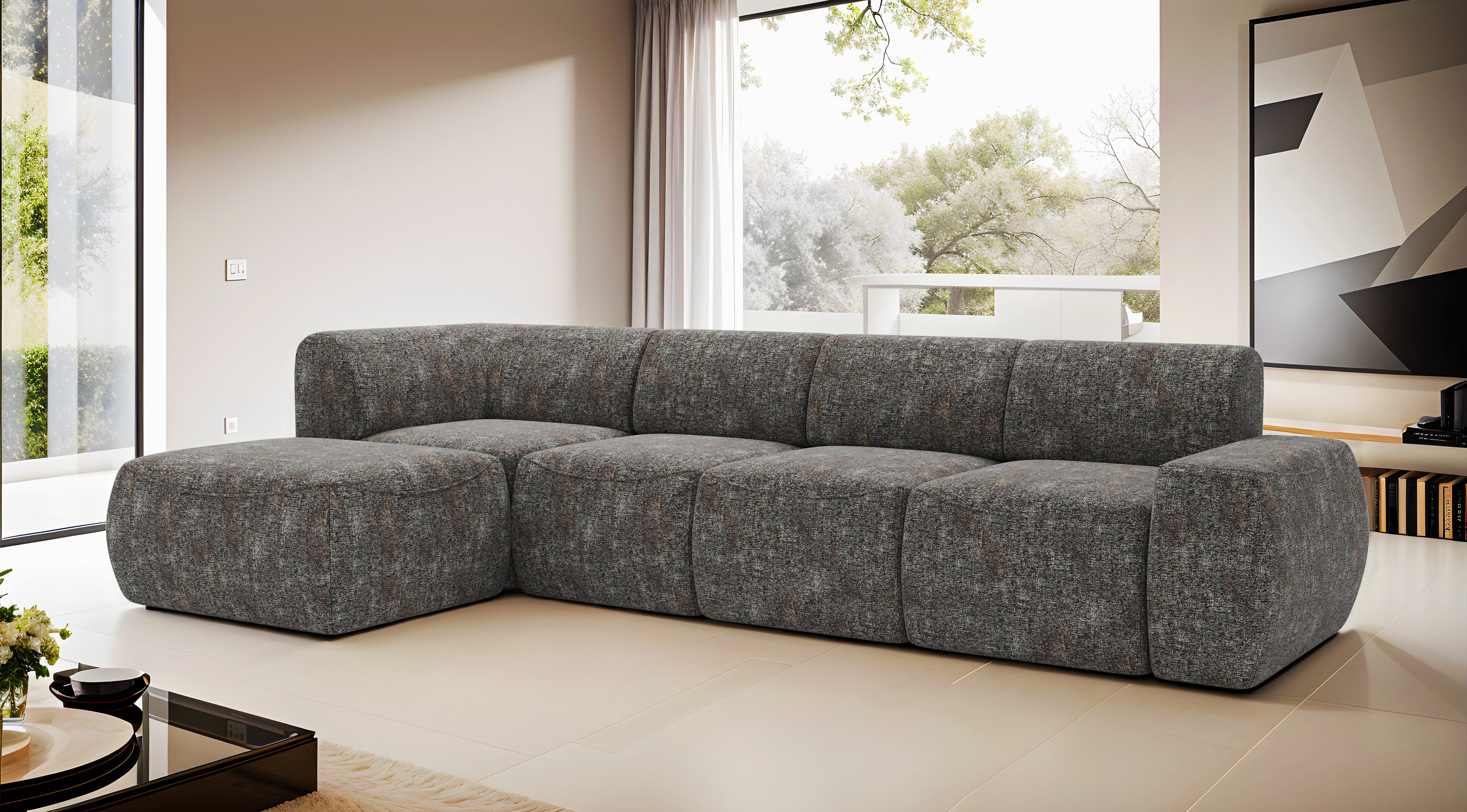 Beautysofa Sofa-Mittelelement Sessel MALMO Sofa-Mittelelement (Modulares Sofaelement mit Rückenlehne), Individuell kombinierbare Sofamodule