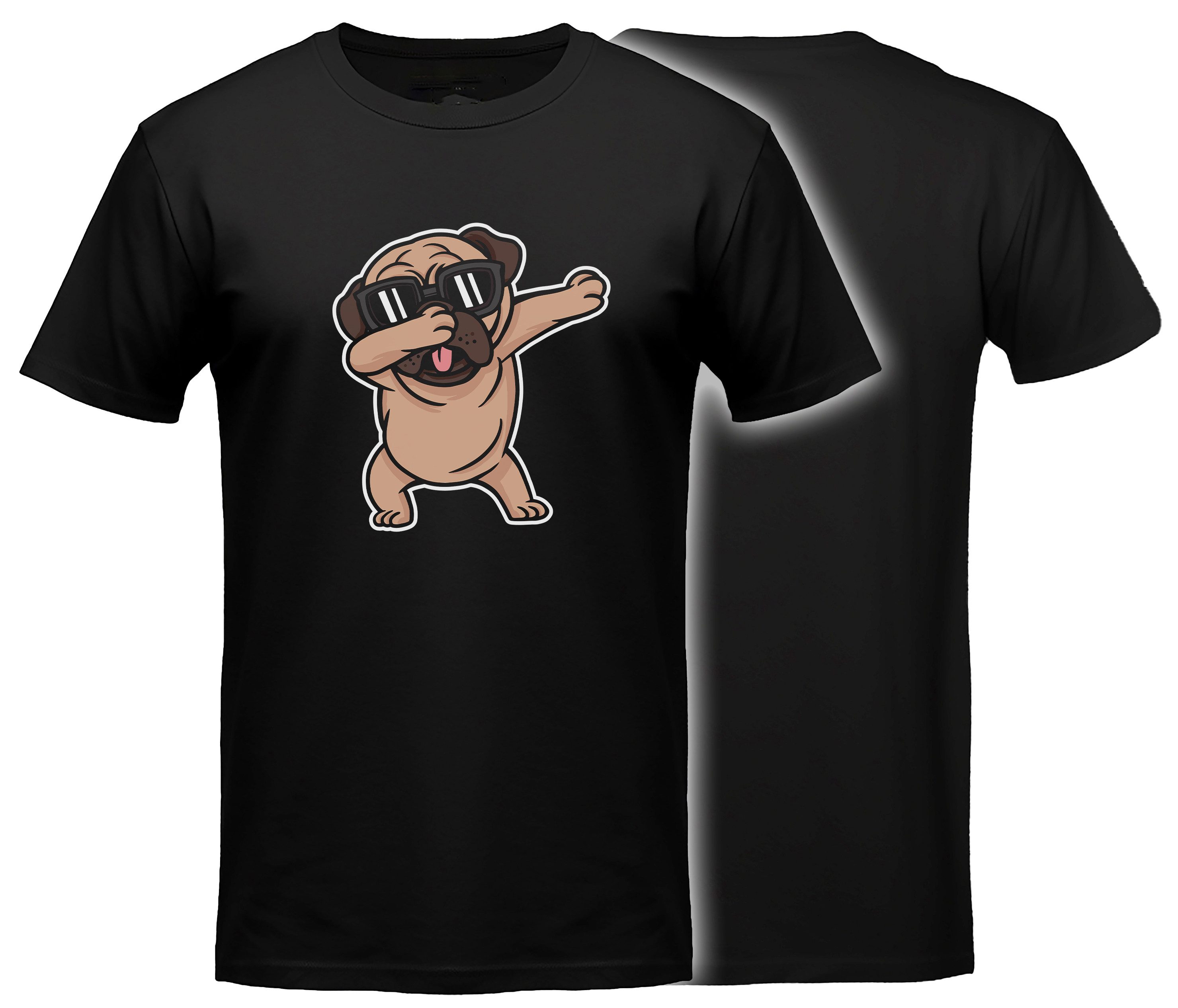MyDesign24 T-Shirt Hunde print Shirt Dab Hunde T-Shirt schwarz kurzarm Regular Fit i238