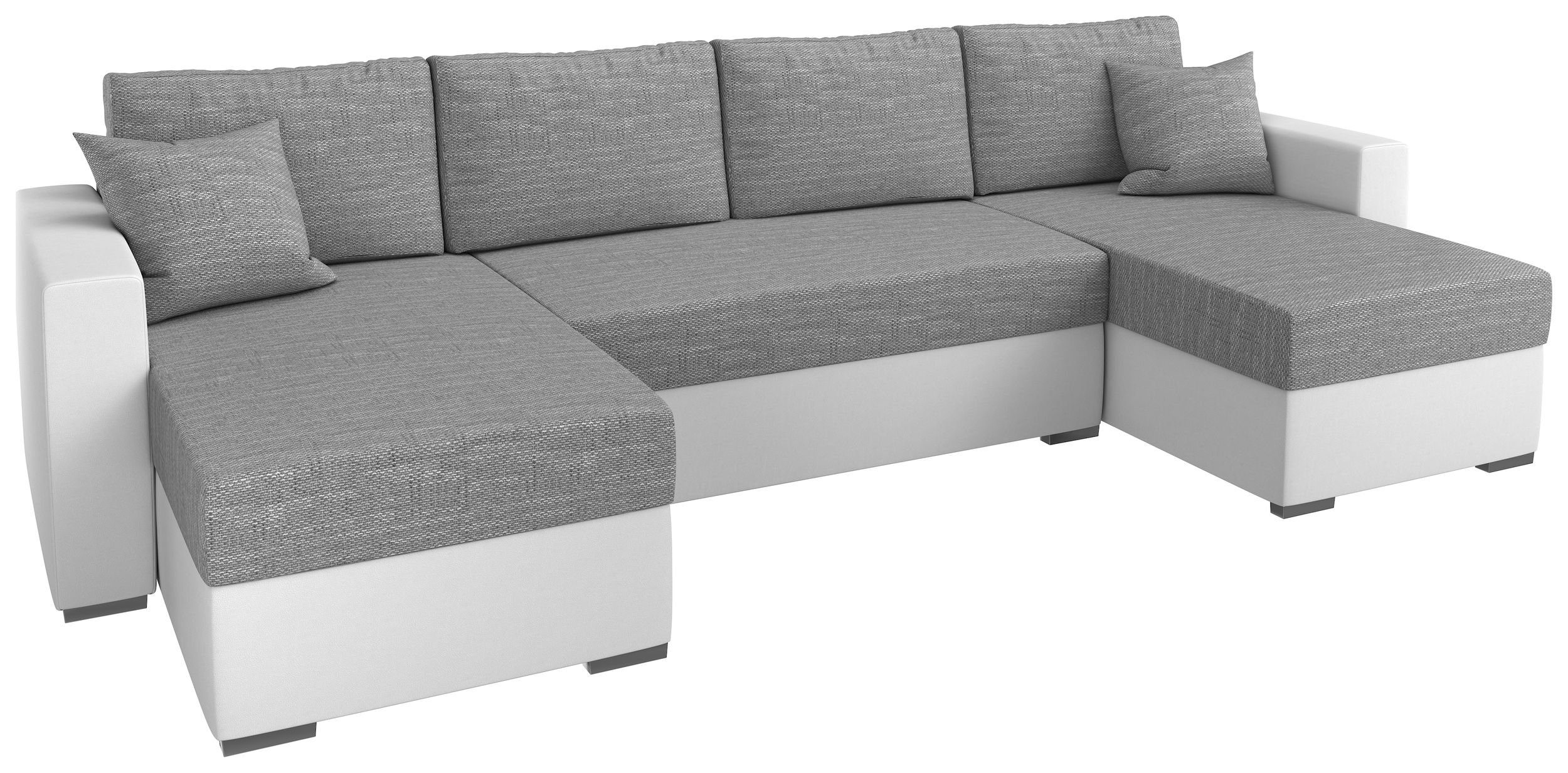 Stylefy Wohnlandschaft frei Rubicon, Klassisch mit Bettkasten, Bettfunktion Sofa, U-Form, und stellbar, inklusive im Raum Design Sitzkomfort, Kissen