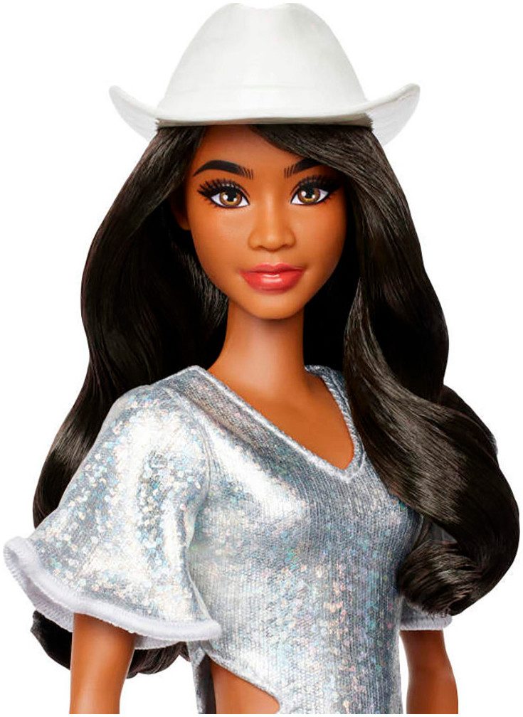 Barbie Anziehpuppe Fashionista Puppe mit glitzer Cowgirl Outfit günstig online kaufen