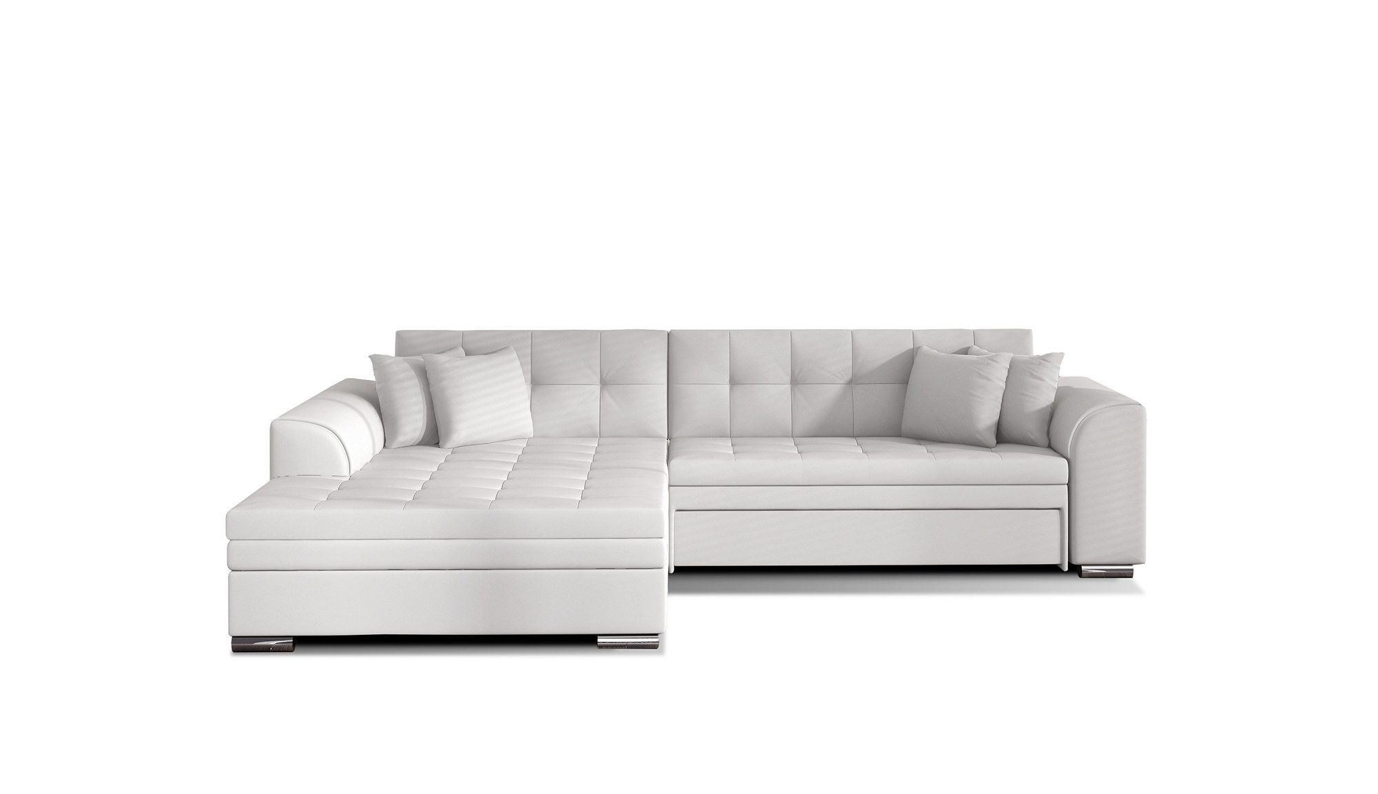 MF Design Ecksofa Ecksofa mit Schlaffunktion in Webstoff, Dolphin / false / Ja