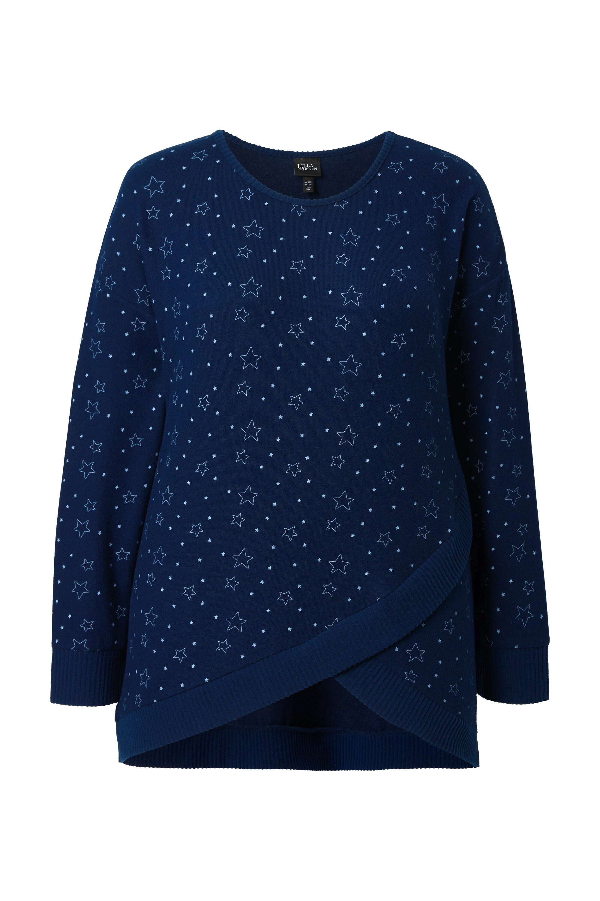 Ulla Popken Sweatjacke Loungewear-Shirt Sterne Oversized günstig online kaufen