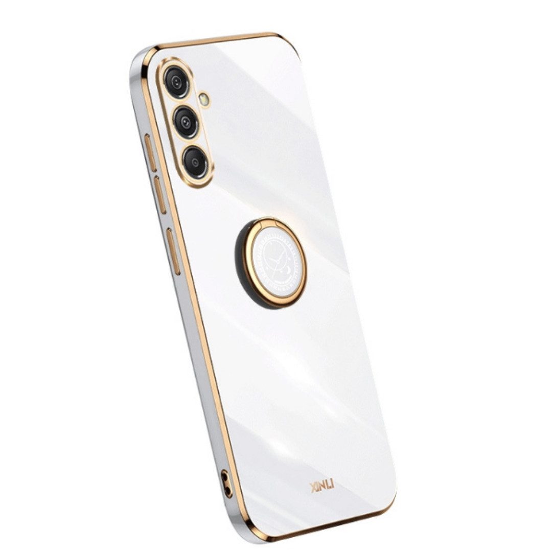 SmartUP Smartphone-Hülle Hülle für Samsung Galaxy S23 FE 5G Schutzhülle Handyhülle Slim Case, Ringhalter, Standfunktion