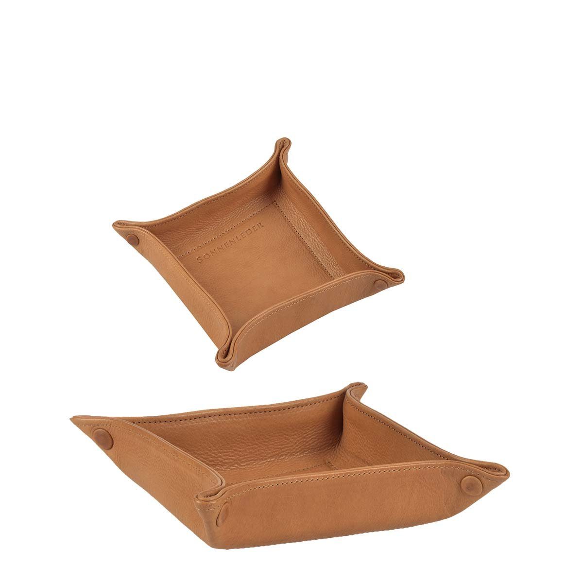 Sonnenleder Schmuckablage Taschenleerer, Ablageschale, Lederschale, Größe S, Taschenleerer