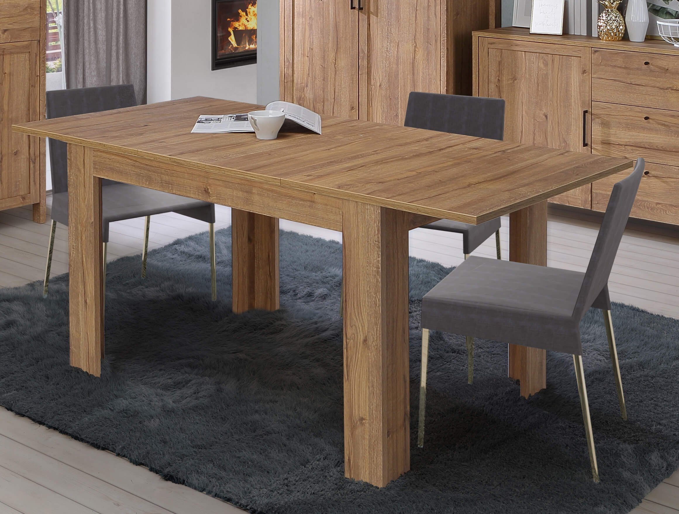 Newroom Esstisch Amana, Esstisch Waterford Eiche Modern Ausziehbar Tisch Esszimmer | Esstische