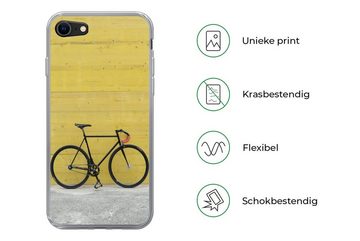 MuchoWow Handyhülle Ein Rennrad vor einem industriellen Hintergrund, Handyhülle Apple iPhone SE (2020), Smartphone-Bumper, Print, Handy