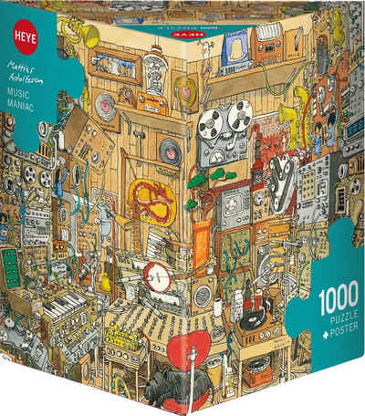 HEYE Puzzle Music Maniac / Adolfsson, 1000 Puzzleteile, Made in Europe