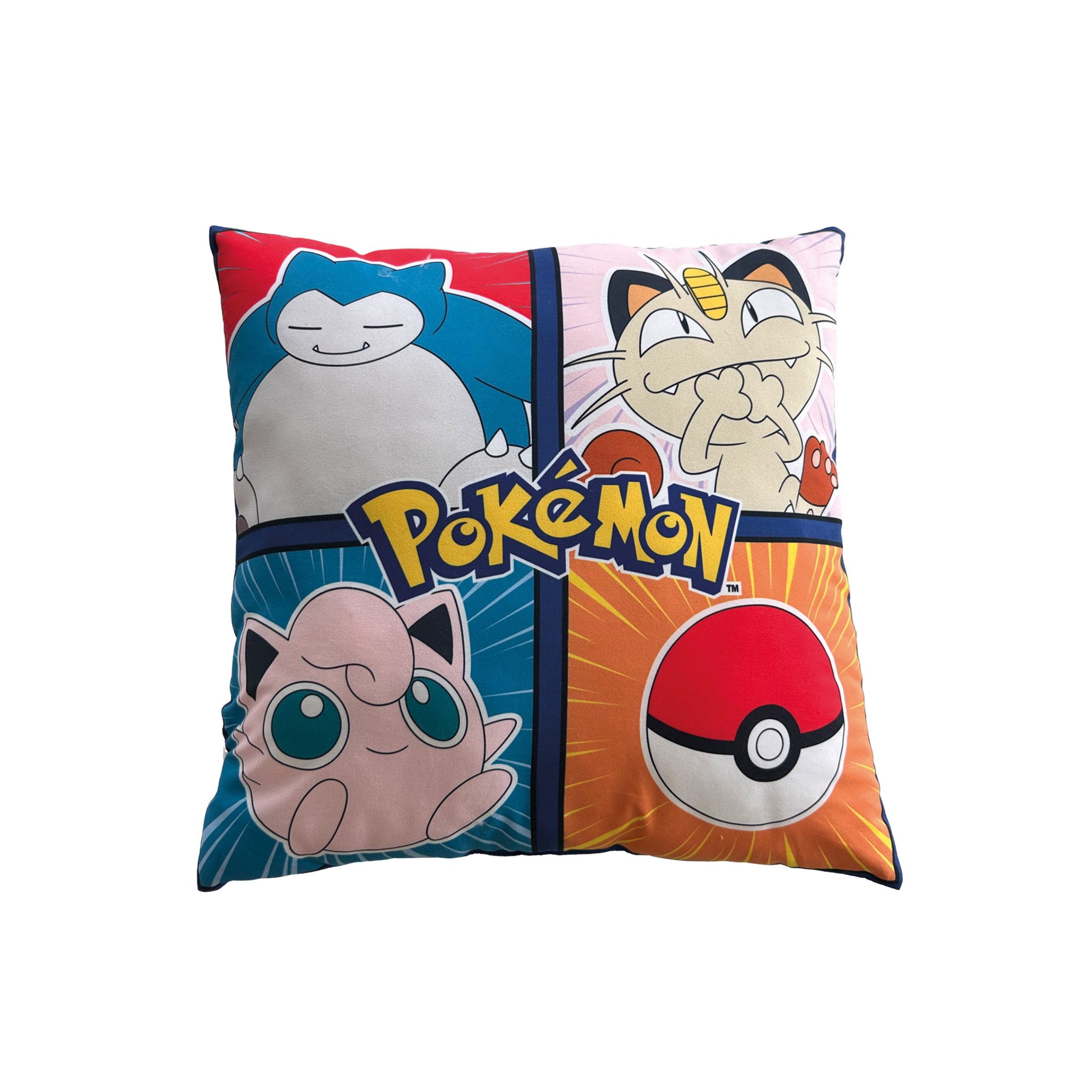 MTOnlinehandel Dekokissen Pokémon 40x40 cm, Pikachu & Freunde, weich, gemütlich und perfekt zum Relaxen