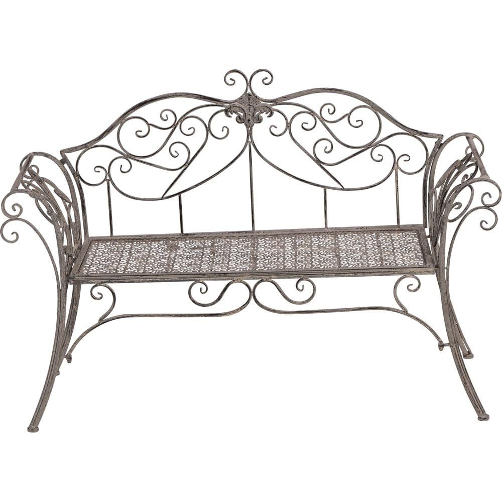 Lesli Living Sitzbank ADORABLE VIVA LA VIDA Gartenbank – romantische Sitzbank Metall