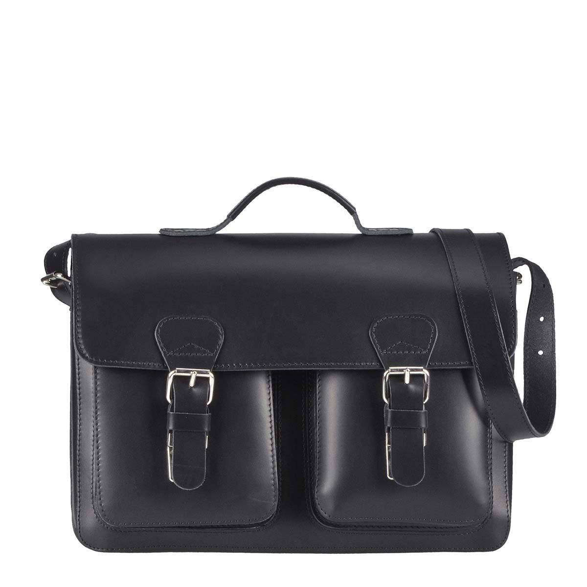 Aktentasche Lehrertasche Damen Herren Leder 38x27cm 2 Fächern Business Schule