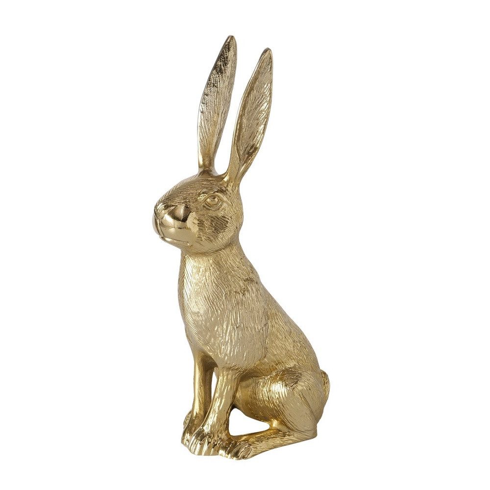 BOLTZE GRUPPE GmbH Osterhase BOLTZE Figur Hannes Osterhase, Gold, Metall 35cm, 2054738