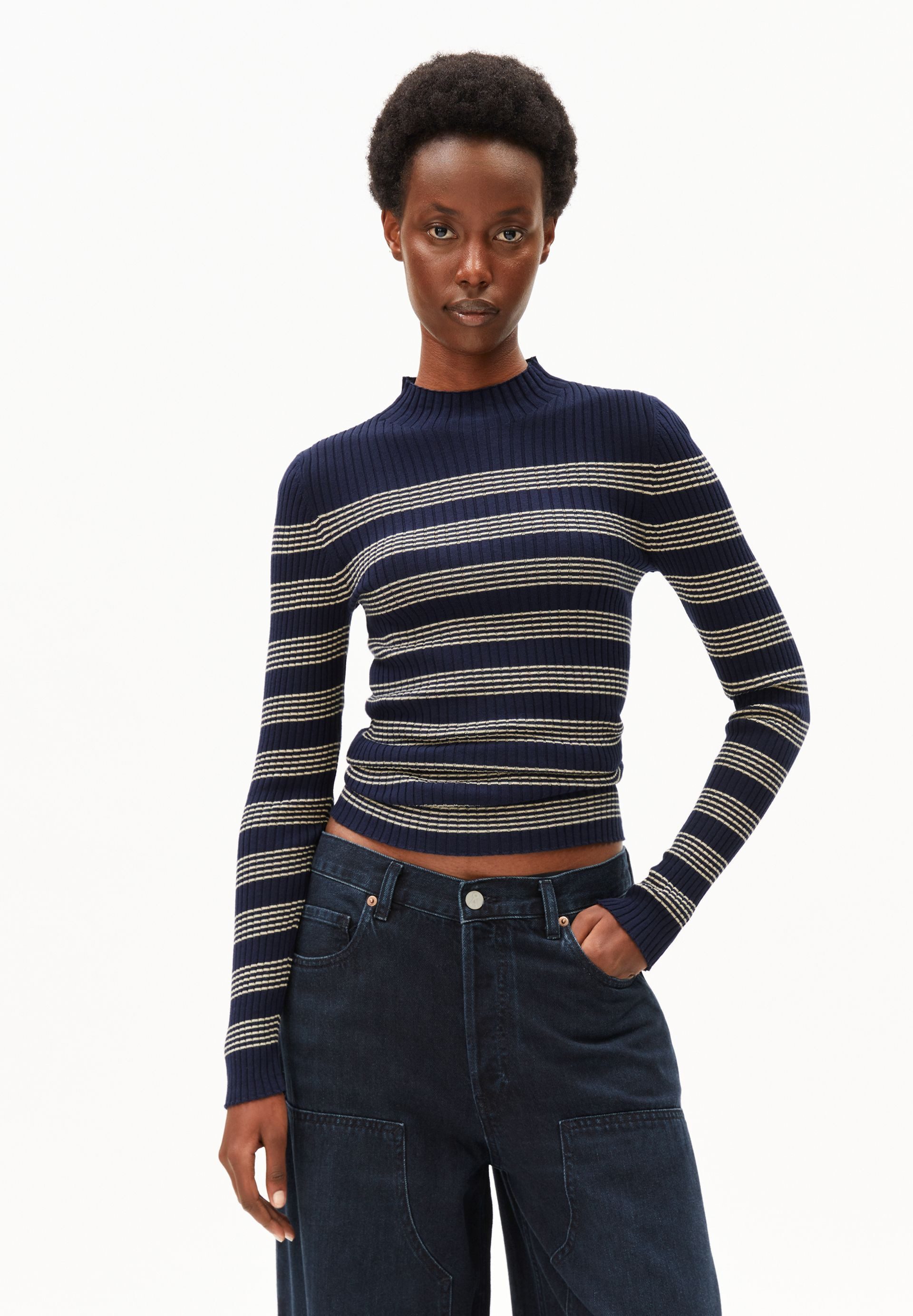 Armedangels Strickpullover ALAANIA STRIPED Fitted