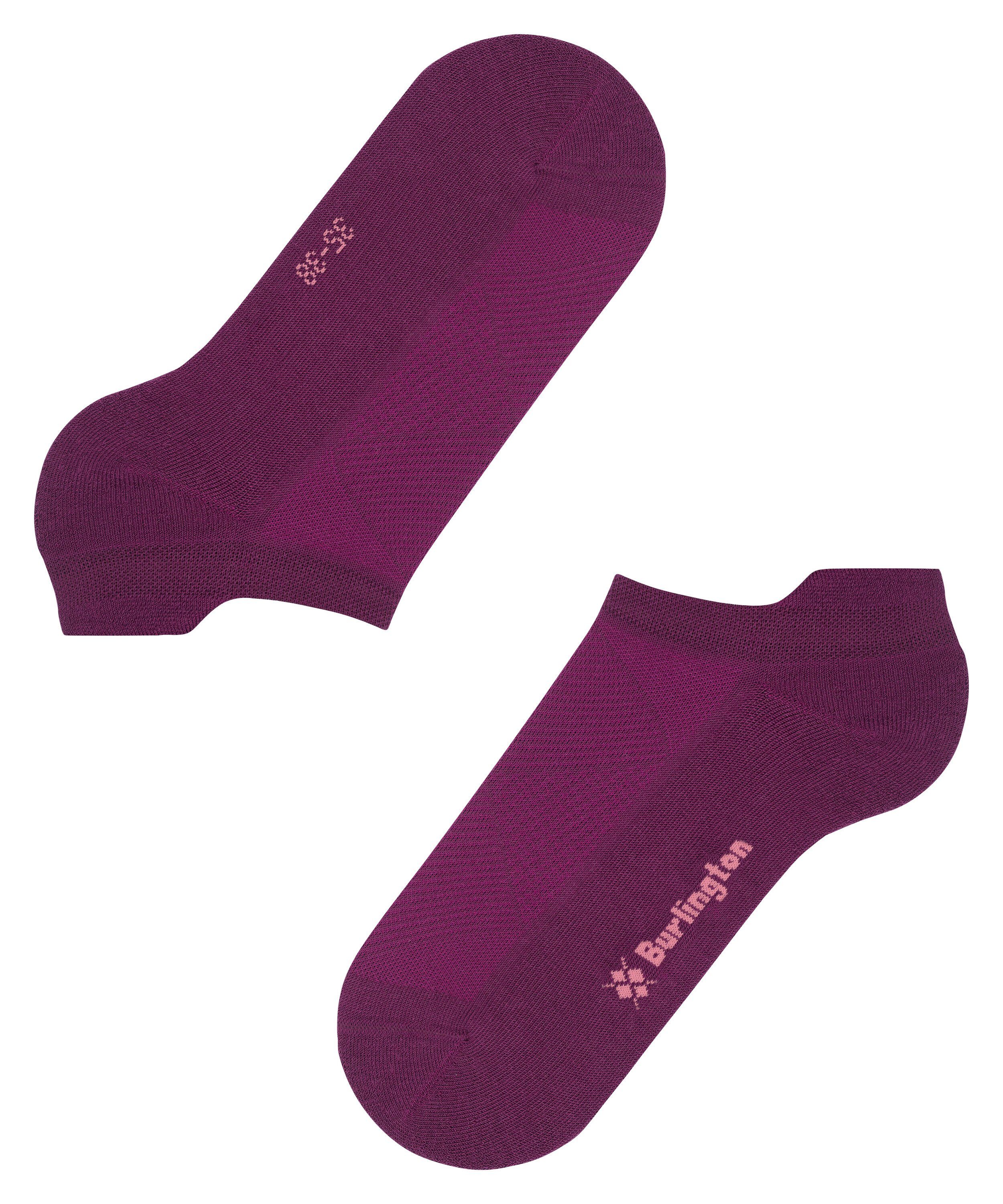 mit purple Sneakersocken Sohle leicht (1-Paar) (8712) Athleisure Burlington gepolsterter