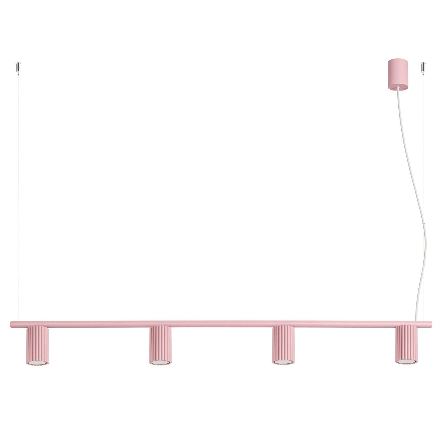 SOLLUX lighting Kronleuchter Kronleuchter KARBON 4 rosa, Nicht enthalten