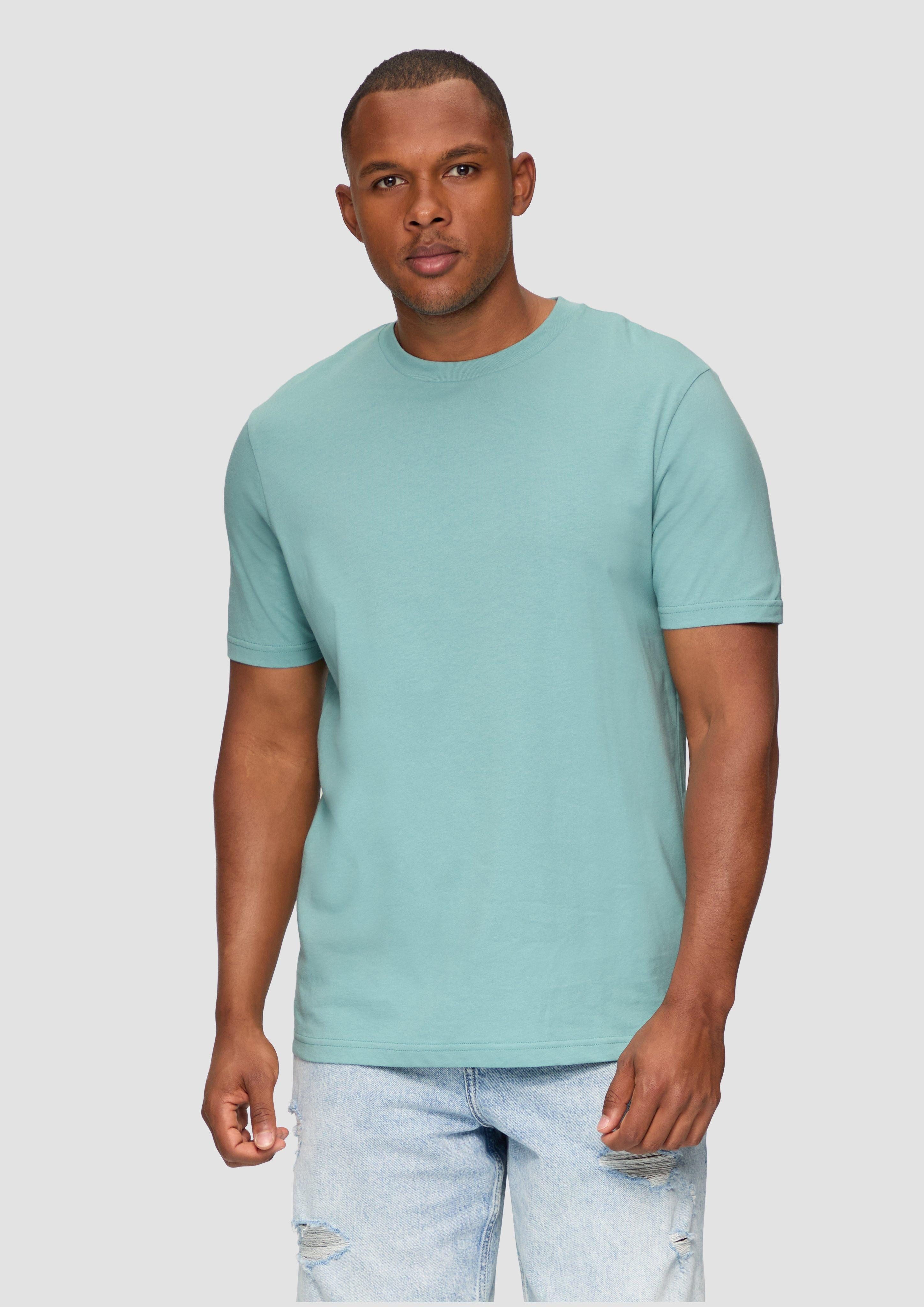 QS Kurzarmshirt T-Shirt mit Rundhalsausschnitt günstig online kaufen