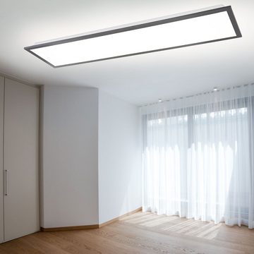 etc-shop LED Deckenleuchte, LED-Leuchtmittel fest verbaut, Warmweiß, Deckenleuchte Deckenpanel Wohnzimmerleuchte Designleuchte