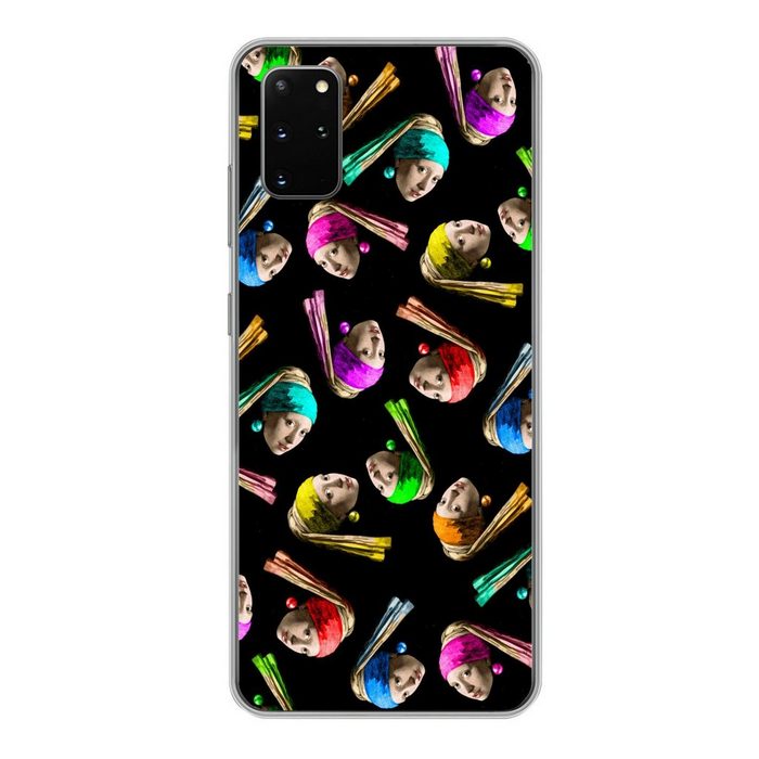 MuchoWow Handyhülle Das Mädchen mit dem Perlenohrring - Regenbogen - Schnittmuster Phone Case Handyhülle Samsung Galaxy S20 Plus Silikon Schutzhülle