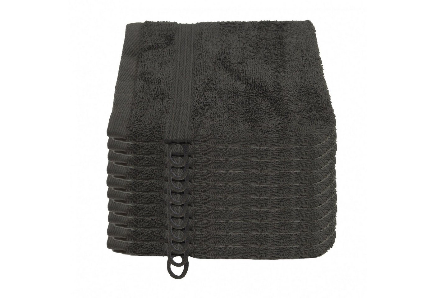 Julie Julsen Waschhandschuh 10-Waschhandschuh-Grau-Waschhandschuh 15 x 21 cm, (10-St)
