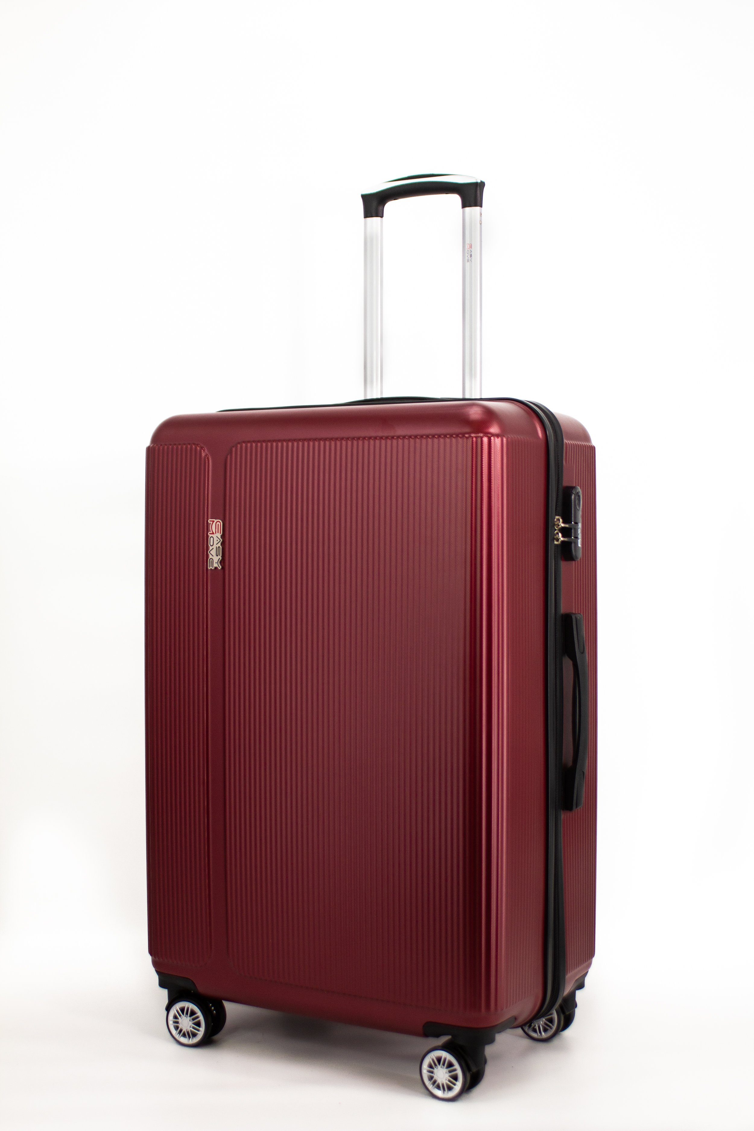 Hartschalen-Koffer,360° Move IATA Red Ginevra Wine 55,Reisekoffer Easy Hartschalen-Trolley Konform Doppelrollen, 100% ABS,