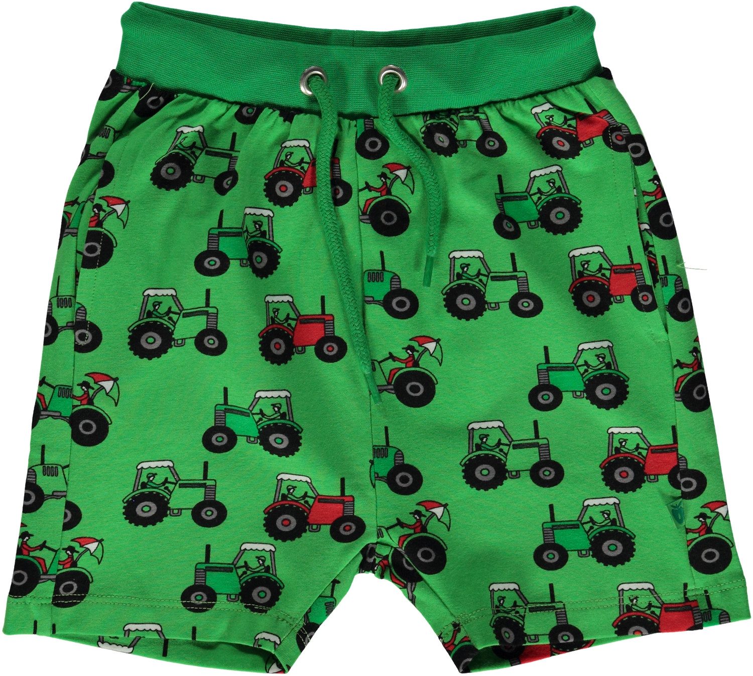 Småfolk Shorts SMAFOLK Sweatpant Shorts allover Traktor Print grün