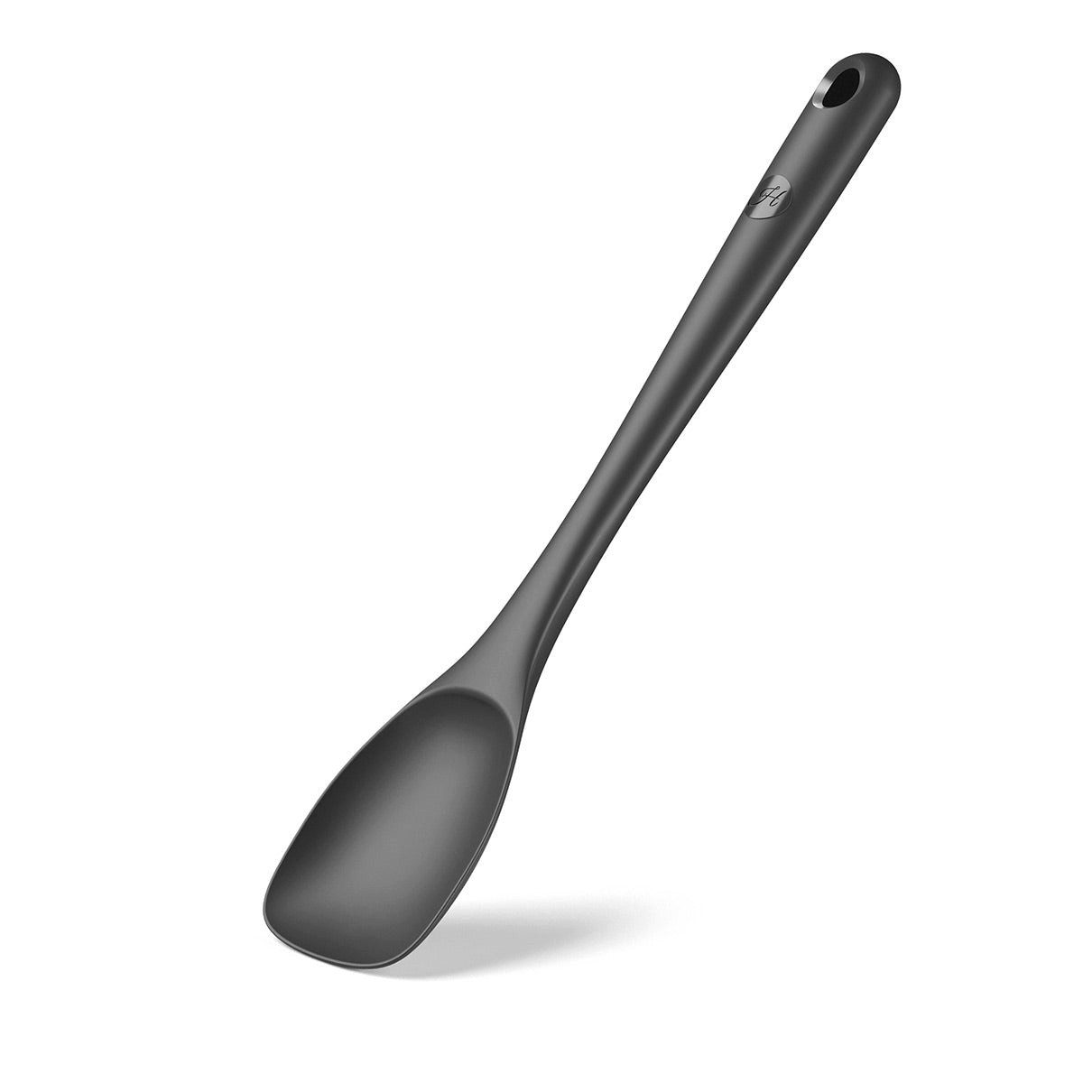 Hoffmann Germany Servierlöffel Schöpflöffel Silikon Edelstahl 30 cm anthrazit – kratzerfrei, Edelstahlkern, geschmacksneutral, 200°C, spülmaschinenfest