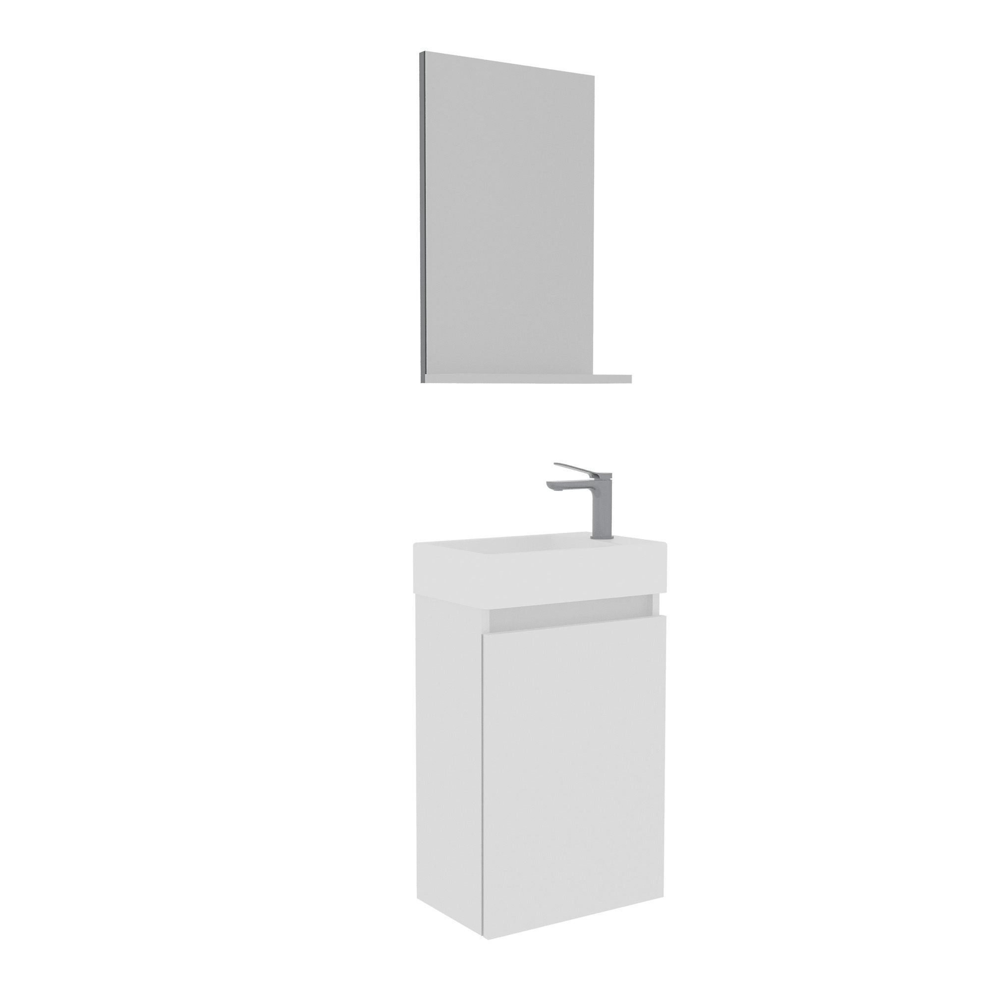 Skye Decor Badezimmerspiegelschrank Conza 45 (Set, 2-teiliges Set mit Waschbecken und Spiegel)