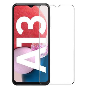 CoolGadget Handyhülle Rot als 2in1 Schutz Cover Set für das Samsung Galaxy A13 4G 6,6 Zoll, 2x Glas Display Schutz Folie + 1x TPU Case Hülle für Galaxy A13 4G