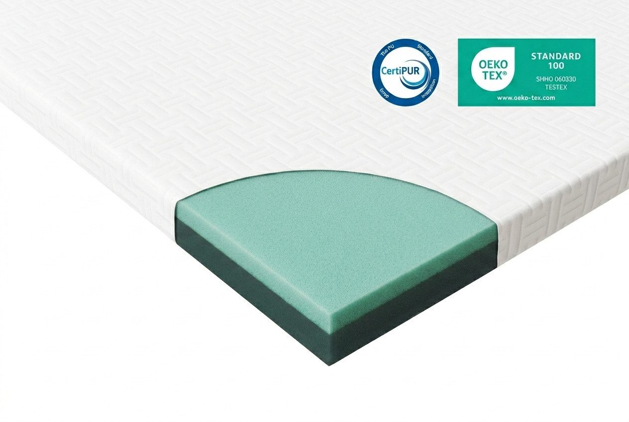 ROYGBIV, Topper 5 cm Gel Memory Schaum Matratzentopper, H2/H3, Oeko-TEX Zertifiziert, 5 cm hoch, (1-tlg), Waschbar Bezug, Druckentlastung, Atmungsaktiv, Hypoallergen