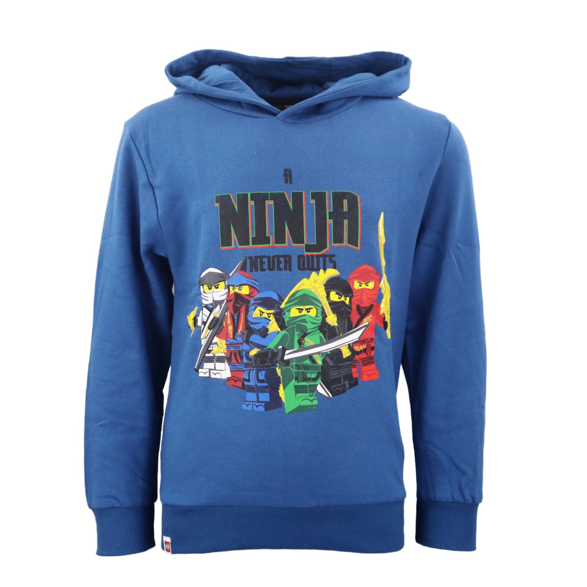 LEGO® Hoodie Ninjago Jungen Kinder Kapuzen Pulli Gr. 98 bis 128, Baumwolle, Blau Grün