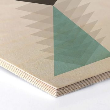 Wall-Art Holzbild Geometrische Deko pink Dreieck, (1 St), vintage Holzschild