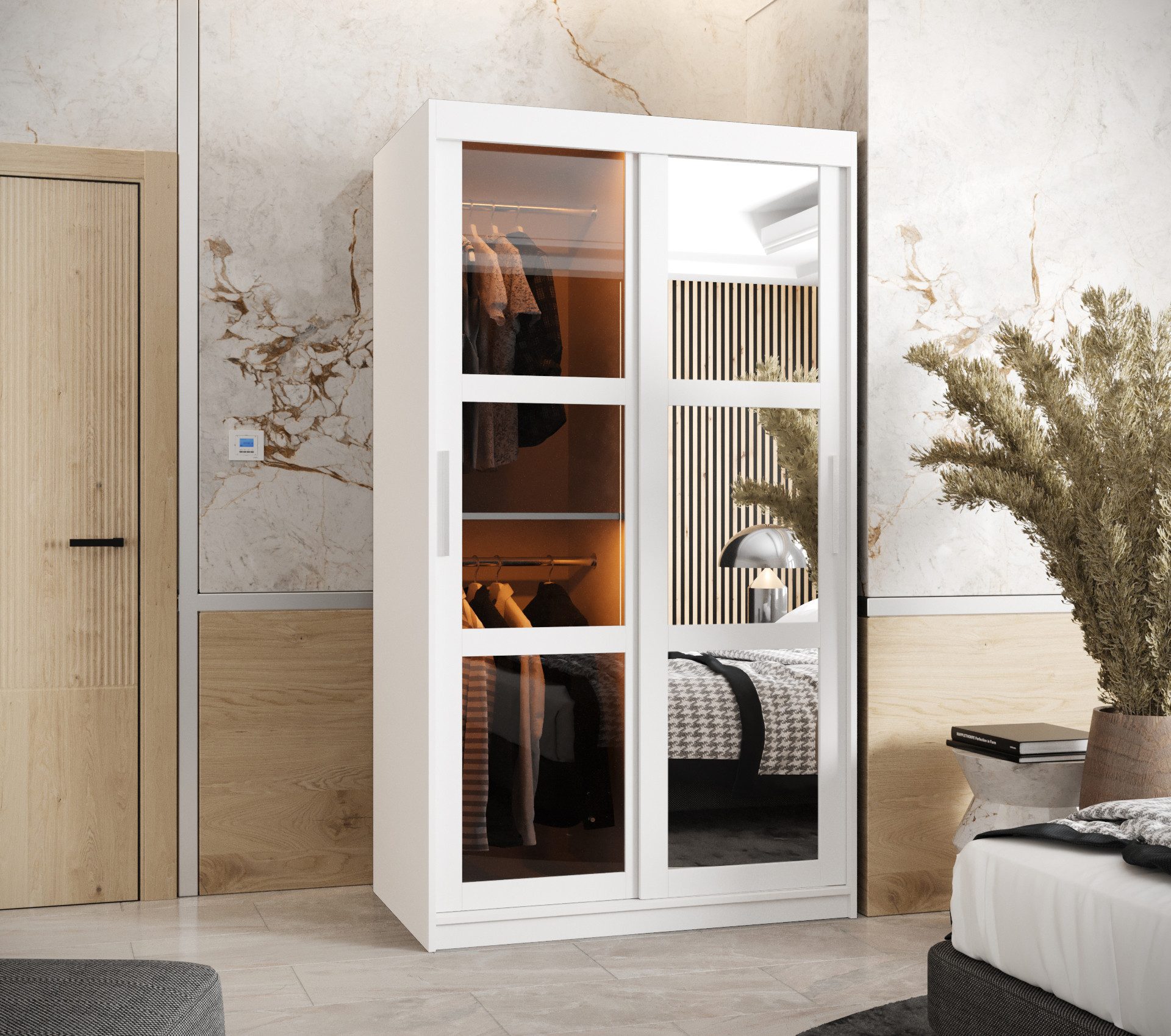 ABIKS MÖBEL Schwebetürenschrank DOME 2 Schlafzimmerschrank günstig online kaufen