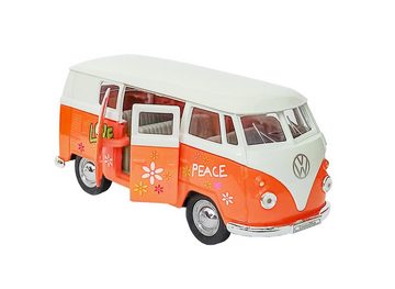 Modellauto VOLKSWAGEN Bus T1 1963 VW Metall Modell Modellauto Auto Spielzeugauto Hippie 19 (Orange)