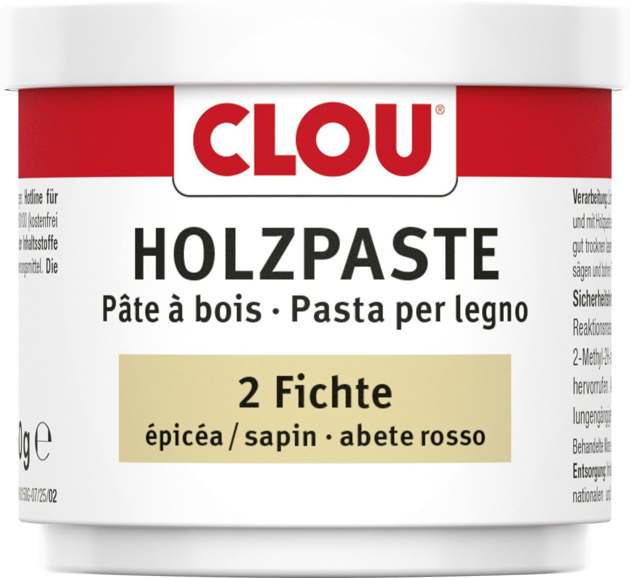 CLOU Holzschutzlasur Clou Holzpaste 150 g fichte