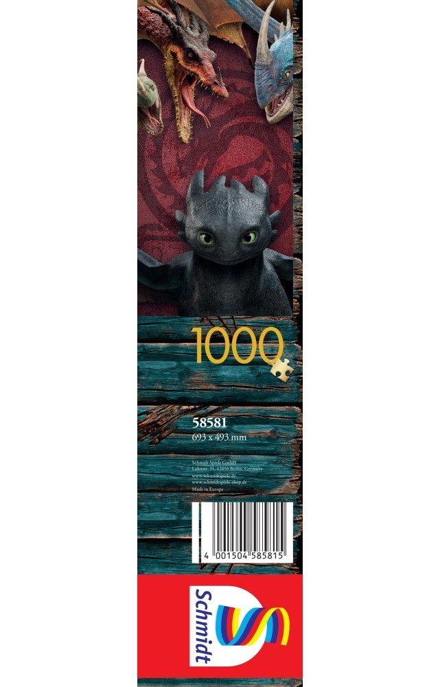 Schmidt Spiele Puzzle 1000 Teile Puzzle Dragons Drachenzähmen leicht gemacht 58581, Puzzleteile