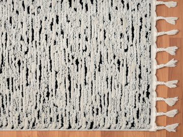 Hochflor-Teppich Moroccan Rockface, Myflair Möbel & Accessoires, rechteckig, Höhe: 24 mm, modern, marokkanisches Design, meliert, flauschig weich, mit Fransen