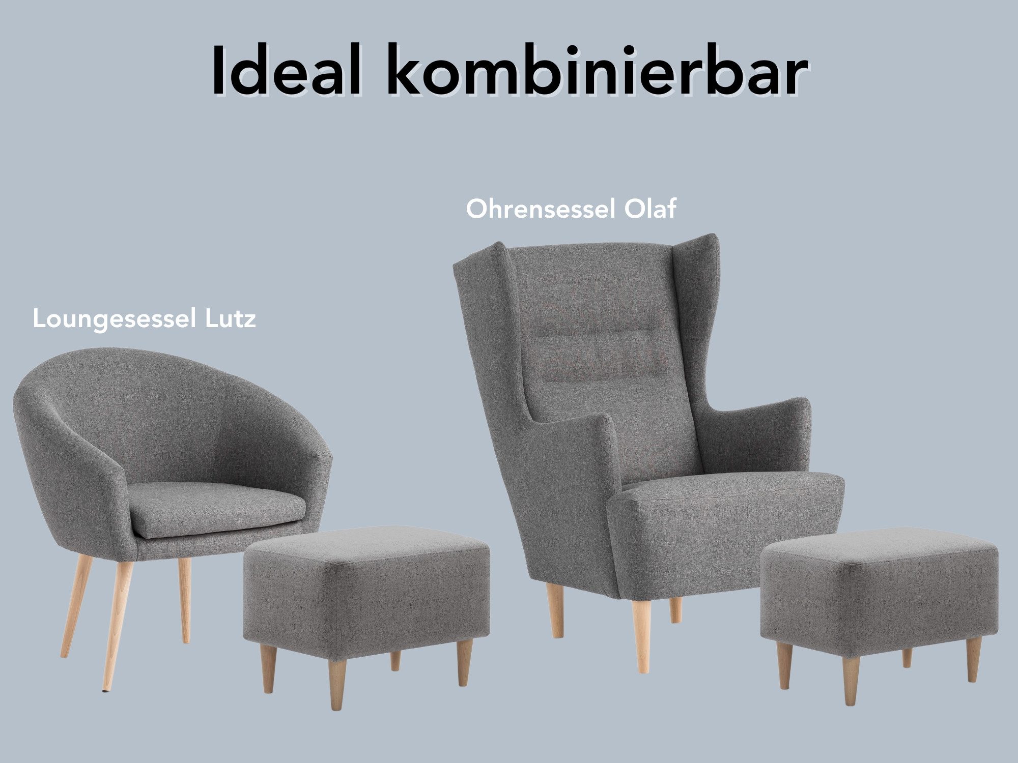 XDREAM Polsterhocker bequemer und moderner Fusshocker, gepolstert (1 St), verschiedene Bezugsqualitäten, in vielen modernen Farben erhältlich – Bild 4 von 5