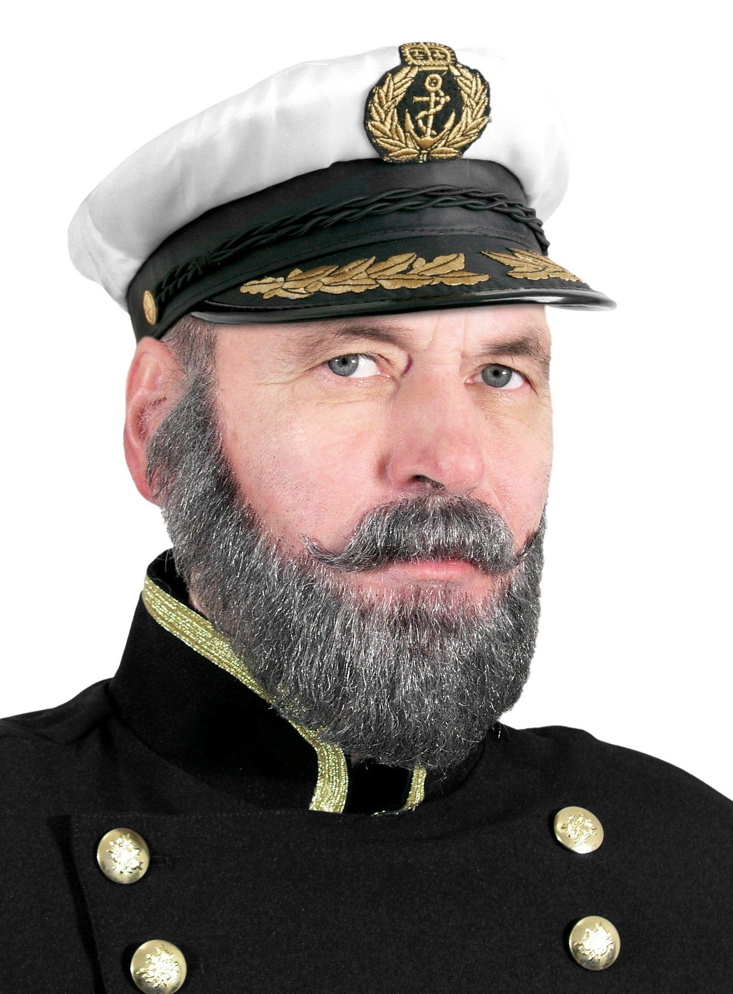 Boland Kostüm Kapitänsmütze Deluxe, Größenverstellbare Kapitänsmütze für den gestandenen Seemann