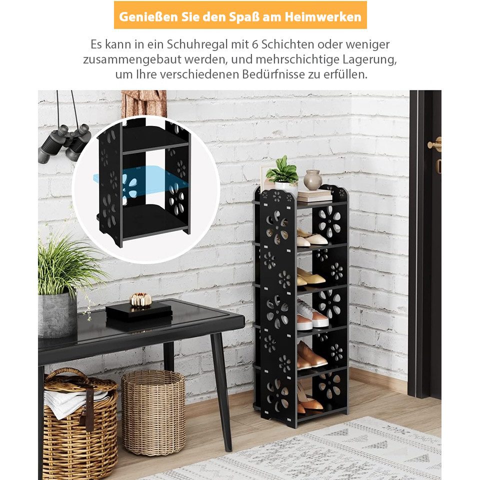 NAIMP Schuhregal Verstellbare Pflaumenblüte Schuhregal für günstig online kaufen