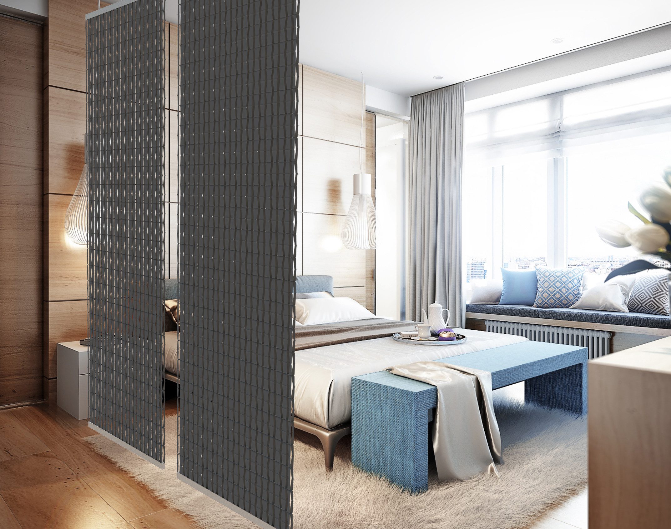 YourCasa Paravent Raumteiler hängend – Lichtdurchlässige günstig online kaufen