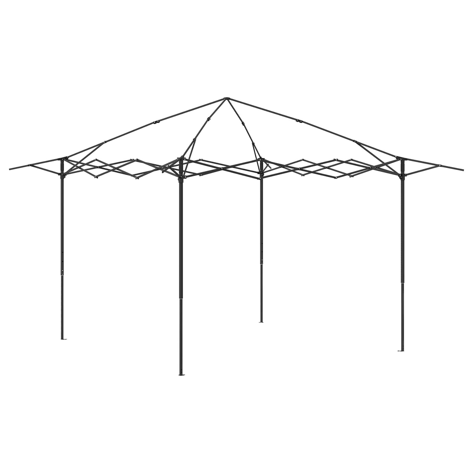 vidaXL Partyzelt Pavillon ohne Seitenwand 4 x 4 m Creme und Anthrazit